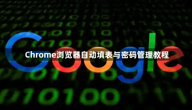 Chrome浏览器自动填表与密码管理教程1
