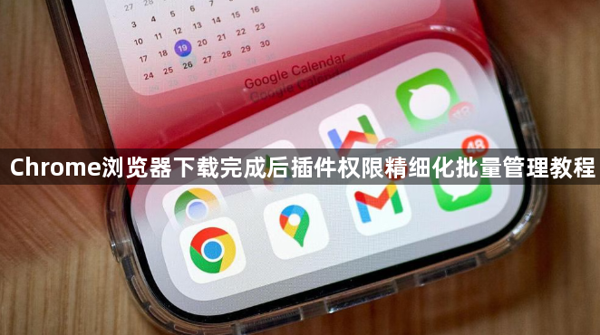 Chrome浏览器下载完成后插件权限精细化批量管理教程1