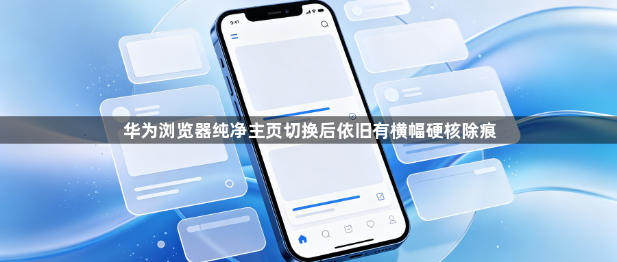 华为浏览器纯净主页切换后依旧有横幅硬核除痕1