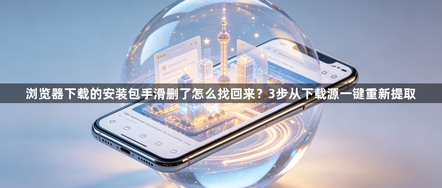 浏览器下载的安装包手滑删了怎么找回来？3步从下载源一键重新提取1