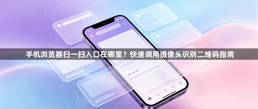 手机浏览器扫一扫入口在哪里？快速调用摄像头识别二维码指南1