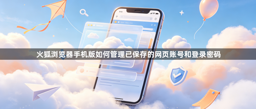 火狐浏览器手机版如何管理已保存的网页账号和登录密码1