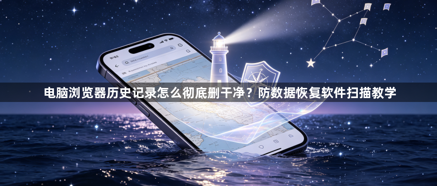 电脑浏览器历史记录怎么彻底删干净？防数据恢复软件扫描教学1