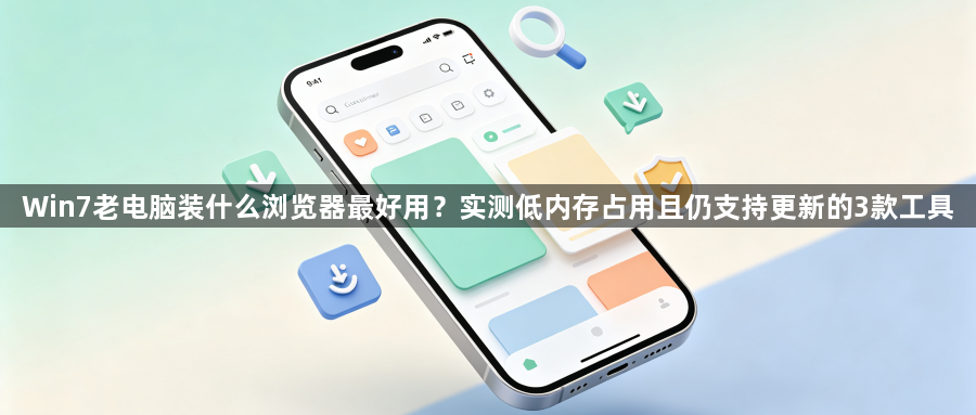 Win7老电脑装什么浏览器最好用?实测低内存占用且仍支持更新的3款工具1