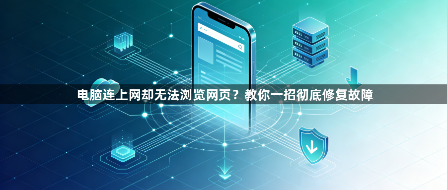 电脑连上网却无法浏览网页？教你一招彻底修复故障1