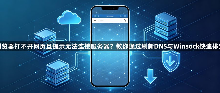浏览器打不开网页且提示无法连接服务器？教你通过刷新DNS与Winsock快速排查1