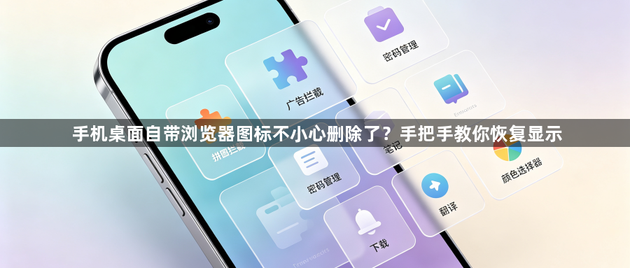 手机桌面自带浏览器图标不小心删除了？手把手教你恢复显示1