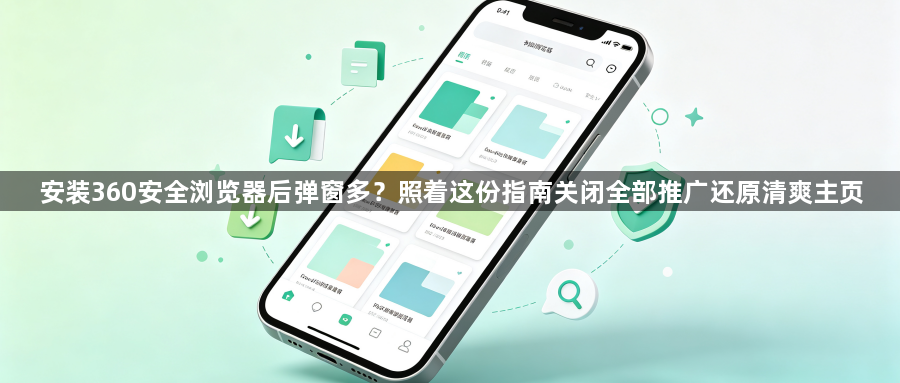 安装360安全浏览器后弹窗多？照着这份指南关闭全部推广还原清爽主页1