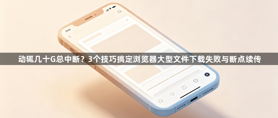 动辄几十G总中断？3个技巧搞定浏览器大型文件下载失败与断点续传1