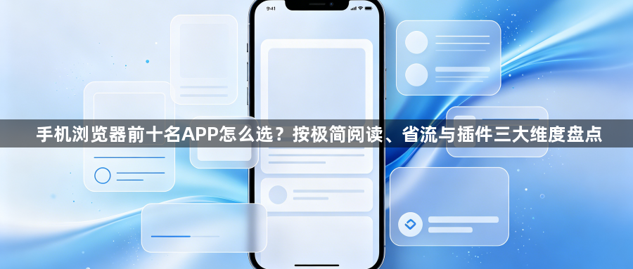 手机浏览器前十名APP怎么选？按极简阅读、省流与插件三大维度盘点1