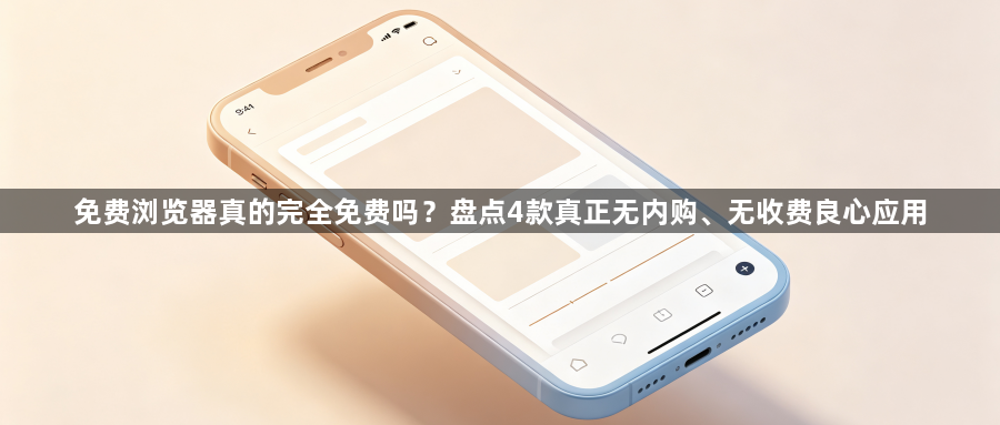 免费浏览器真的完全免费吗?盘点4款真正无内购、无收费良心应用1