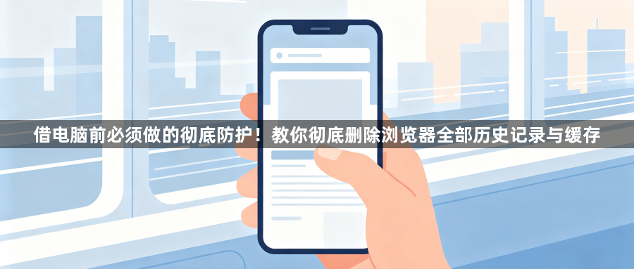 借电脑前必须做的彻底防护！教你彻底删除浏览器全部历史记录与缓存1